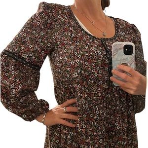 Max Studio floral blouse
